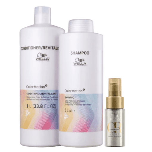 Imagem do produto Kit Wella Professionals Color Motion+ Salão +Oil Reflections Light Trio (3 Produtos)