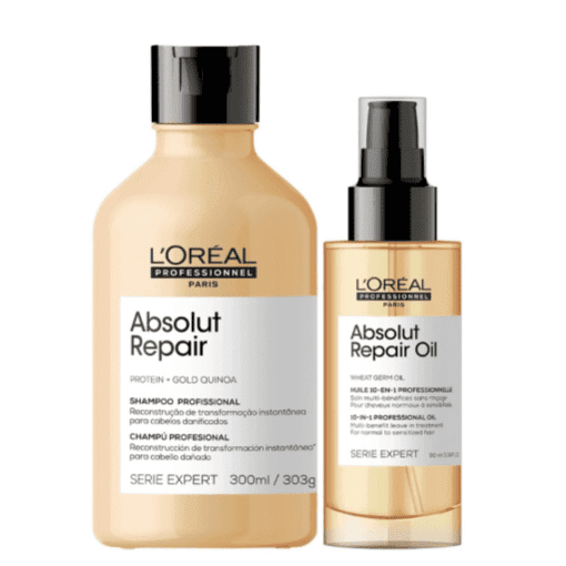 Kit L'Oréal Absolut Repair Shampo 300ml + Óleo 90ml