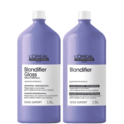 Imagem do produto Kit L’Oréal Professionnel Serie Expert Blondifier Gloss – Shampoo e Condicionador 1500 ml