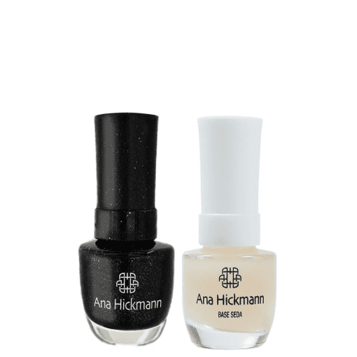 Ana Hickmann kit de Esmalte Cor Black Diamond + Base Seda