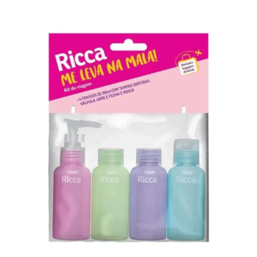 Imagem do produto Ricca Conjunto Com 4 Frascos de Viagem Me Leva Na Mala