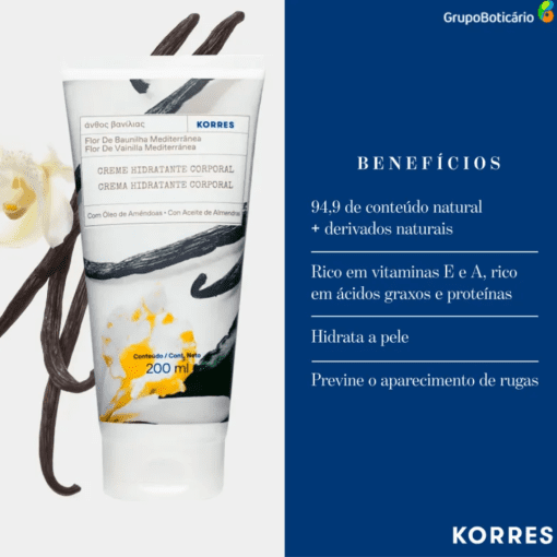 Imagem do produto Korres Baunilha Mediterrânea – Hidratante Corporal 200ml