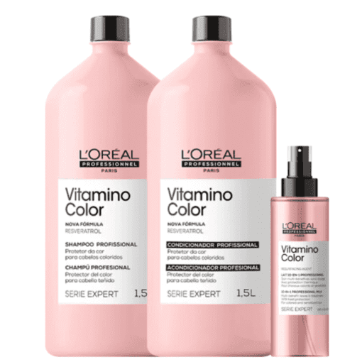 Imagem do produto Kit L’Oréal Professionnel Vitamino Color Resveratrol Trio Salão (3 Produtos)