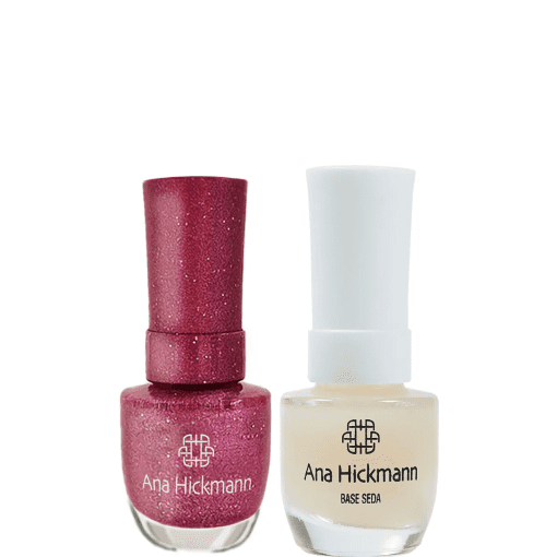 Imagem do produto Ana Hickmann kit de Esmalte Cor Pink Star + Base Seda