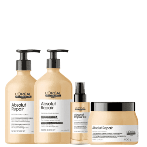 Kit L'Oréal Professionnel Absolut Repair Gold Quinoa + Protein Quadruplo (4 Produtos)