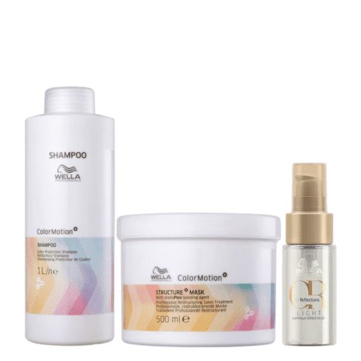 Imagem do produto Kit Wella Professionals Color Motion+ Salon +Oil Reflections Ligth Trio (3 Produtos)